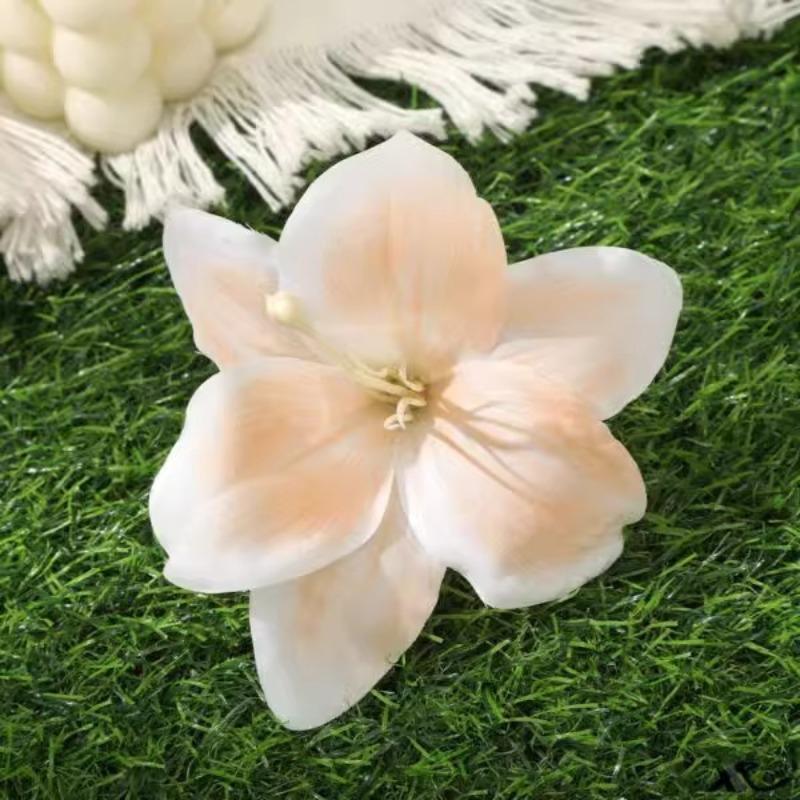 Fermagli per capelli a forma di fiore di giglio per donne ragazze Barretta Clip a pinza di granchio Fermagli per capelli per coda di cavallo Copricapo da bagno spiaggia Accessori per capelli