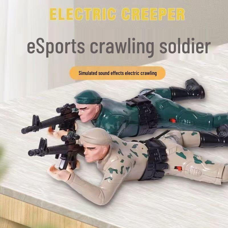 Electric Crawling Captain America & Spider-Man Toy: Lights, Sounds, Music Simulation