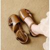 Fashion Fashion Versatile Women Shoes Summer New Round Toe Flat Shoe Comfort Women's Roman Sandals Soft Sole Simple Women's Flat Sandals