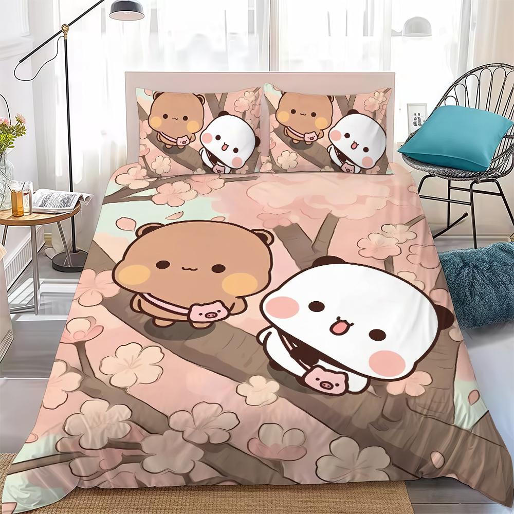 Cartoon Bubu Dudu Lovers Duvet Cover Set Home Style Bedding Soft Laundry Cotton Bed 3 Piece Set Student Dormitory Gift