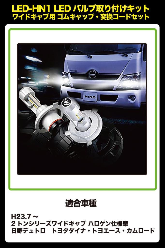 IPF LED Headlight H4 24V Mounting Kit for Wide Includes Rubber Cap and Harness Cab, (LED-HN1)