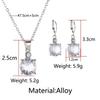 Zircon Crystal Earring Necklace Set Of Modern Style Brewer Round