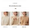 Women's Three-Ply Half-High Neck Cashmere Sweater - Versatile Autumn/Winter Knit Top