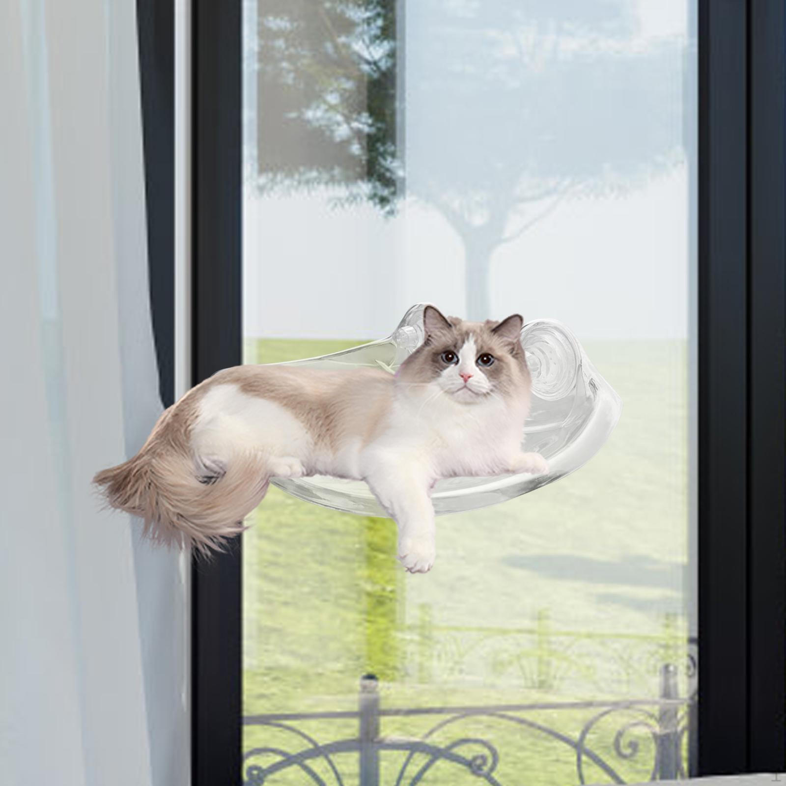 

Window Hammock for Cats, Premium Pet Furniture, Accessory, Professional Sleeping Bed, Perch Transparent
