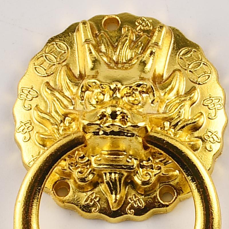 Antique Lion Head Handle Zinc Alloy Small Size Chinese Style Drawer Pull Handle