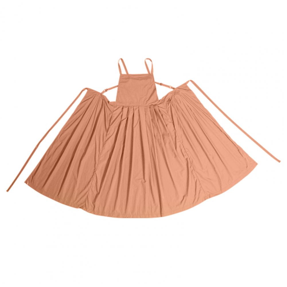 

Long Apron 42 Chef Kitchen Apron with Pockets Waterproof Work Apron Sleeveless Cotton Smock for Salon Nail Technicians рожевий