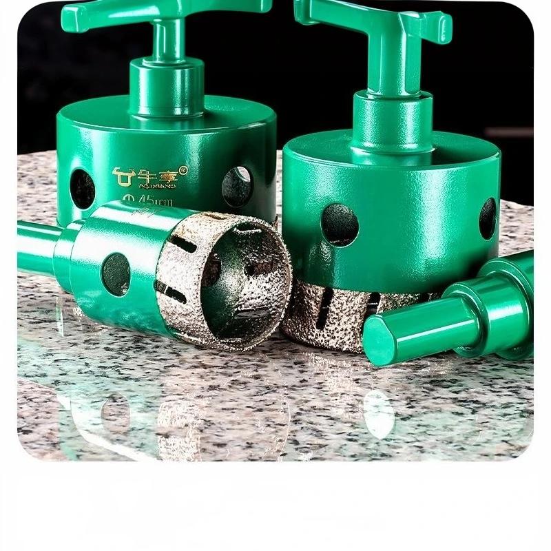 1Pcs 45 Steel Material Quick Drilling Dry Drill Hole Opener Special Tile Hole Saw Thickened Body Brazed Tip Ceramic Drill Bit