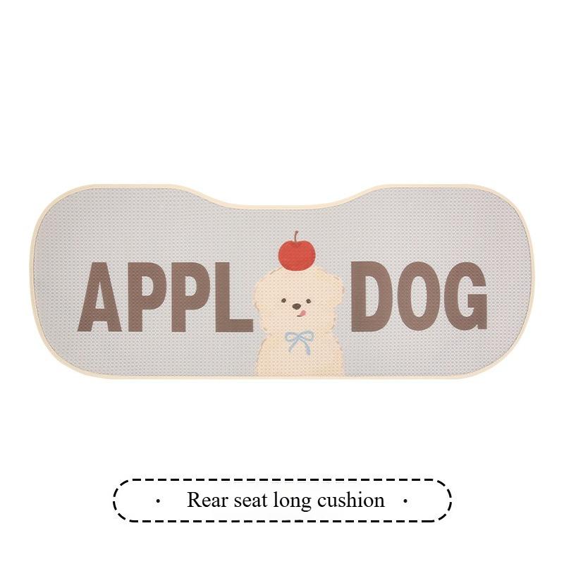Cute Apple Dog Cartoon Women's Car Seat Cushion Universal Four Seasons Breathable Comfortable Seat Covers