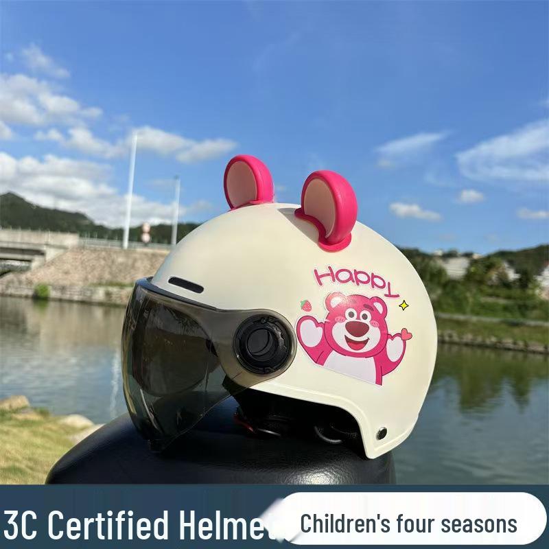 3C Standard Kids' Electric Vehicle Helmet: Lightweight, Cute, Sun-Protective for Boys & Girls