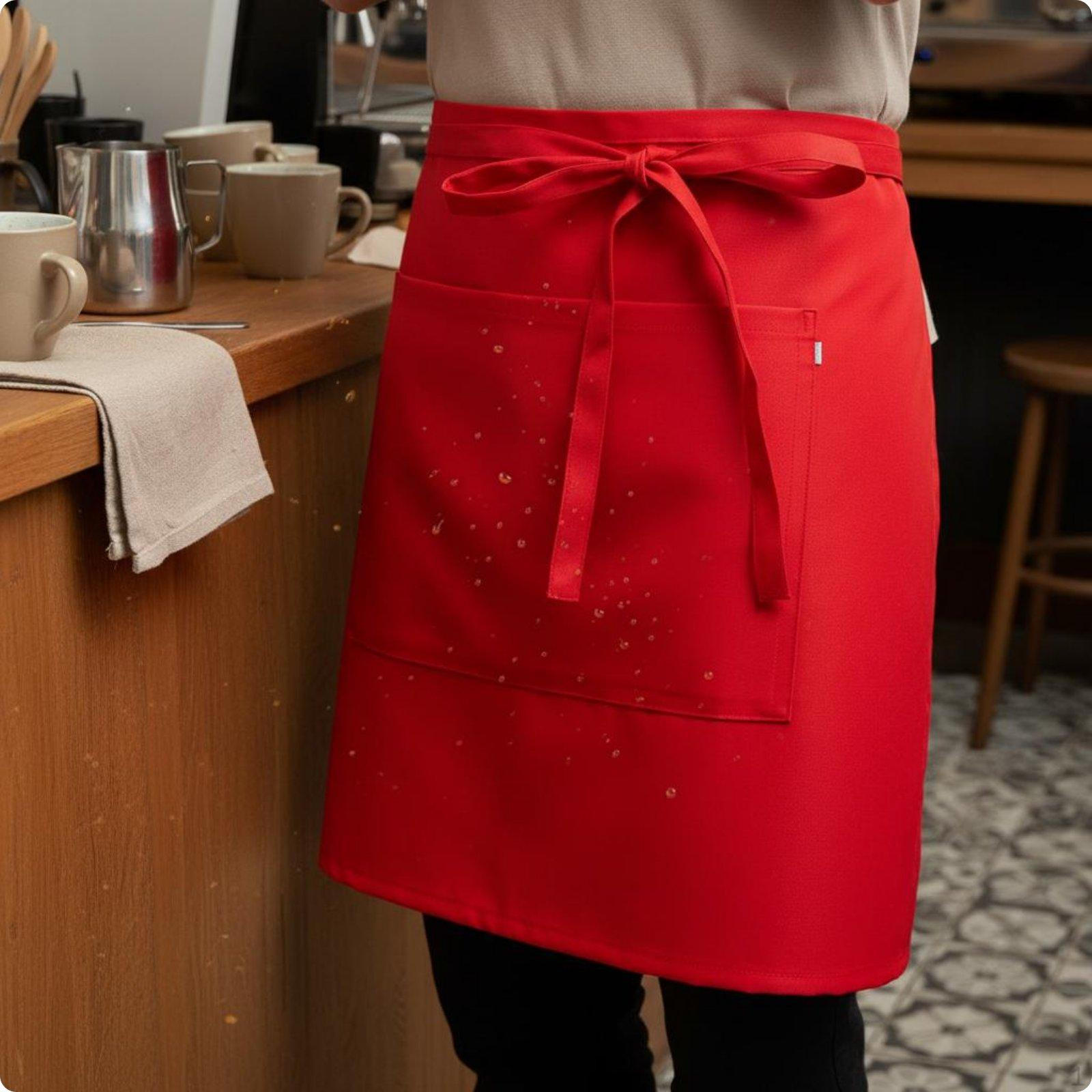 Waterproof Waist Apron Easy to Clean Tie Stain Resistant Workwear for Workers, Baristas,