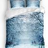 3pcs Bedding Set Winter Snow Mountain Morning Scenery House Duvet Cover Pillow Case Boy Kid Teen Girl Bedding Covers Set