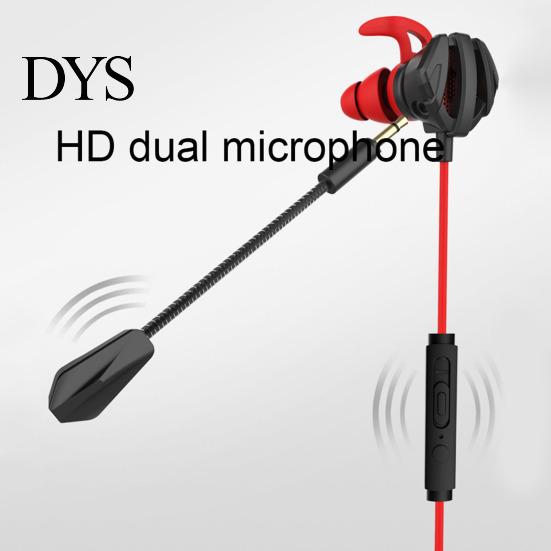 Gaming Headphone Earphone Dynamic Noise Reduction In-ear Headset Heavy Bass Earpiece for Game Phone