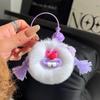 Plush Cartoon Monster Keychain: Cute Soot Ball & Rex Rabbit Fur Bag Charm