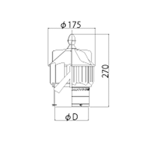 Sanwa Natural Ventilation Rotary Ventilator, Blue S, Type 4, S-123