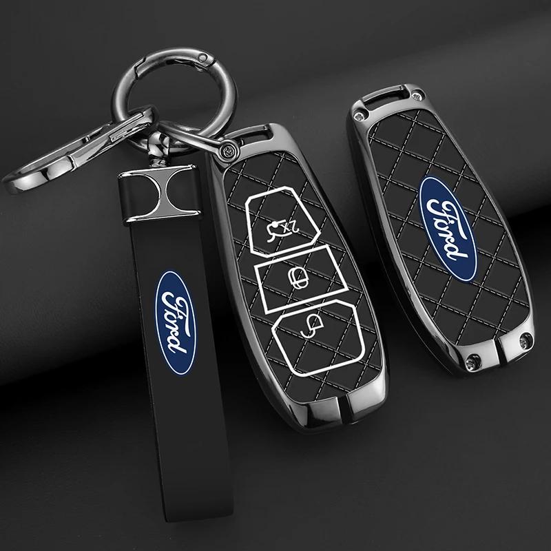 Car Sticker Hot For Ford Car Smart Remote Key Case Cover Shell Holder for Ford Focus 3 4 ST Fiesta Fusion Kuga Ecosport C-Max S-