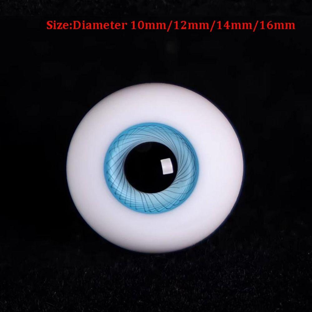 Cute Blue Gold Glass Eyes 2 Colors DIY Doll Making Crafts New Textured Glass Eyeball  For BJD Dolls