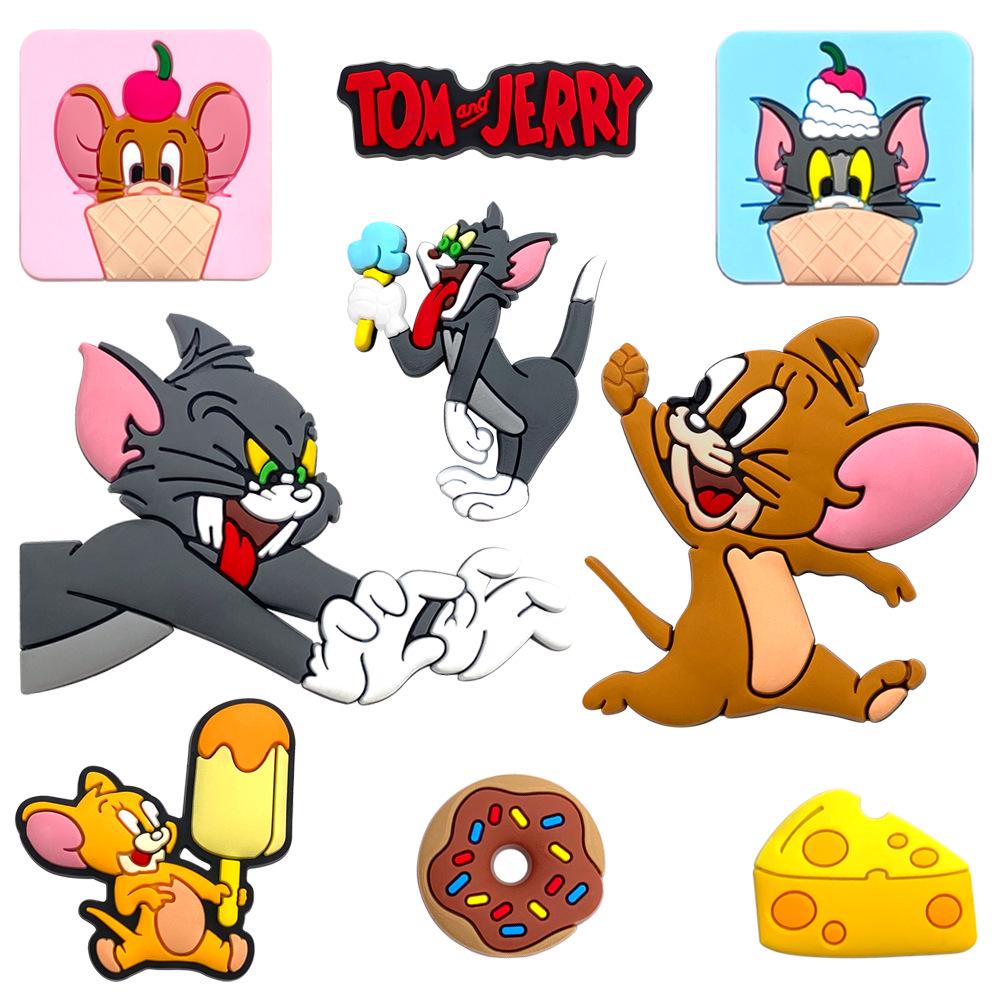 Large Tom and Jerry Croc Charms - PVC Shoe Accessories