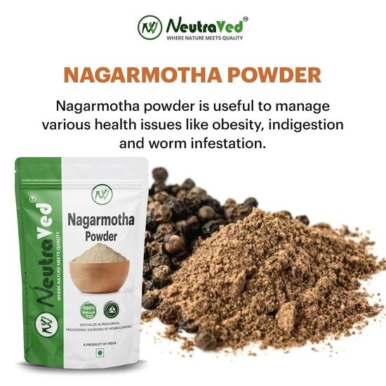 NeutraVed Nagarmotha Powder 100g | Also Know as Nutgrass, Mustak | Stand Up Ziplock Pouch Reusable Pack of one 100g
