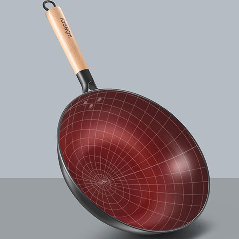 Kangbach 32cm Antihaft-Wok aus raffiniertem Eisen