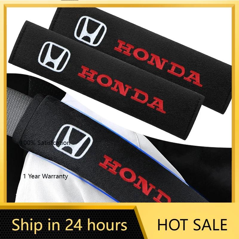 For Honda Car Shoulder Strap Pad Cover Car Belt Protector Seatbelt Cover For Honda Civic Mugen Accord Odyssey JAZZ CRV Fit Hrv J