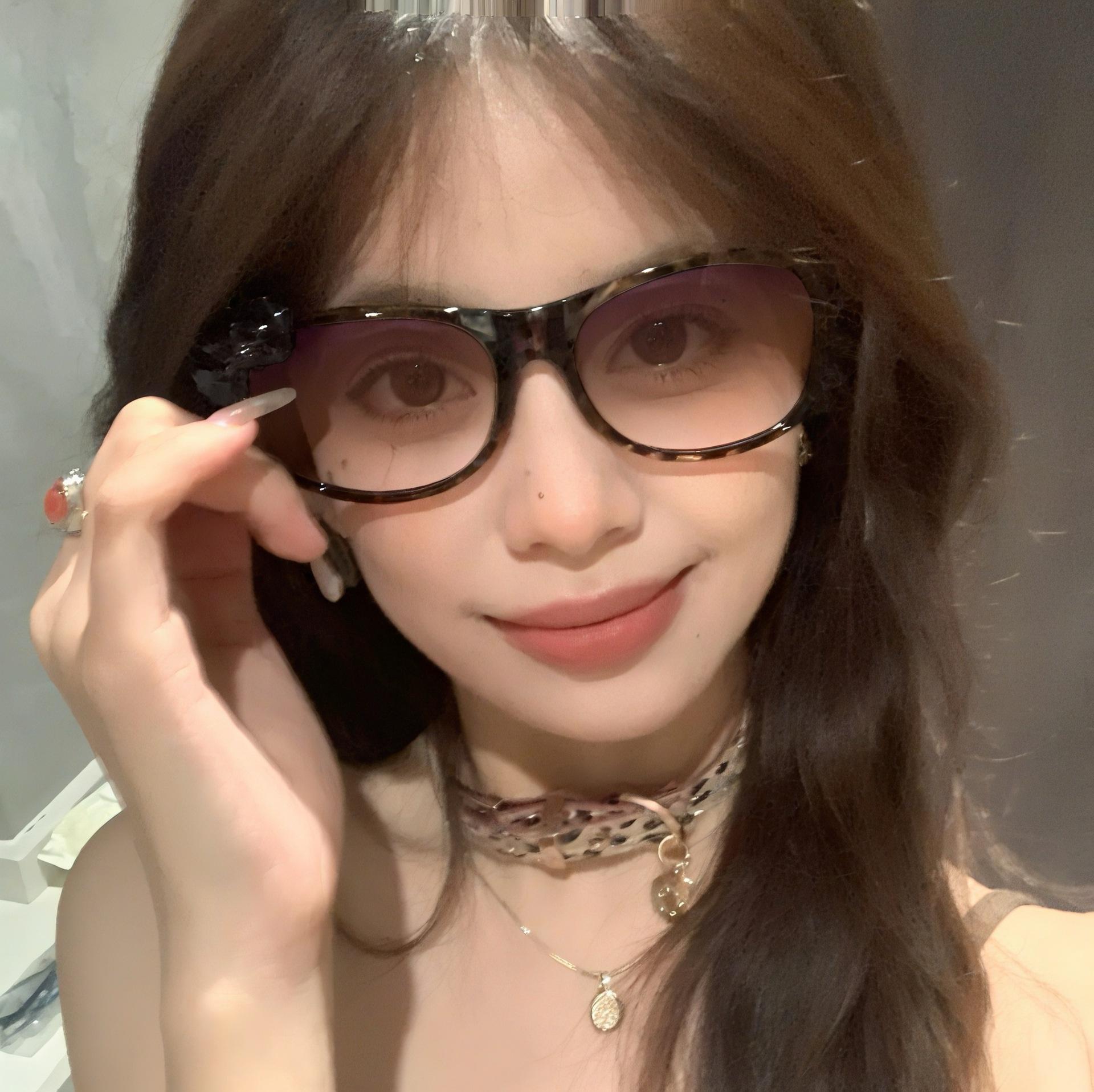 

Vintage Leopard Glasses Frame Retro Y2k Eyeglass Frames Anime Cosplay Decorative Accessories Without Lenses Fashion Girls Gifts