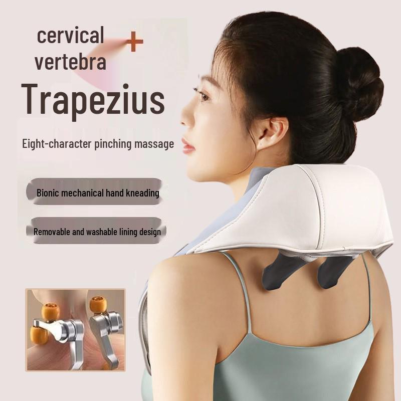 

Trapezius Neck and Shoulder Massager: Cervical Spine Kneading Shawl English Packaging сірий колір