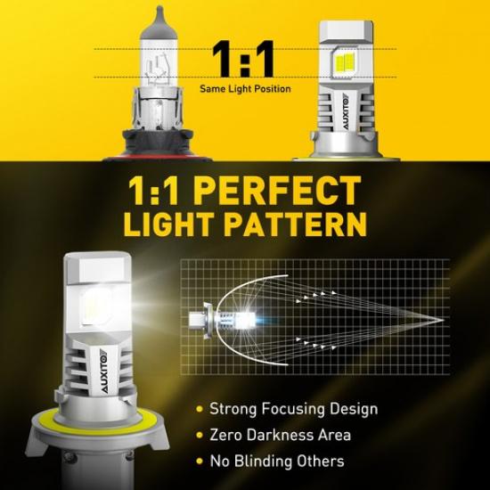 AUXITO 9008 H13 LED Headlight Bulbs Kit High Low Beam Super Bright Canbus 6500K