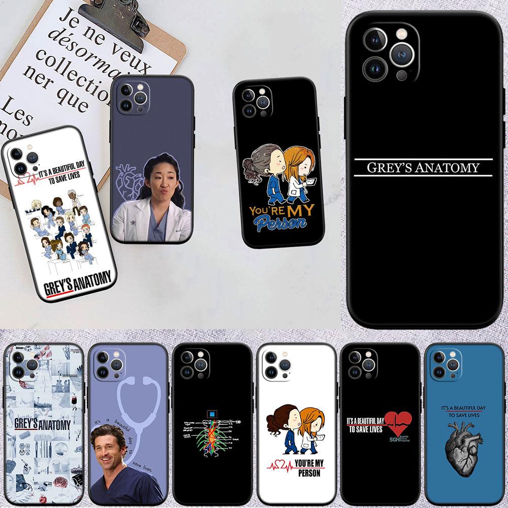 CJ62 Grey's Anatomy Soft Shell Phone Case for Redmi Note 10 11 12 Pro Max 10S 10C 10T 11A 11S 12S 12C