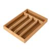 Bamboo Utensils Drawer Organizer Cutlery Utensil Silverware Tray, Perfect for Kitchen, Bathroom, Desk, Kitchen Drawer Divider