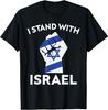 Israelische Flagge Davidstern Ich stehe zu Israel T-Shirt Größe M 3XL Unisex T-Shirt