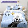 3pcs Tour de France Bedding Set Duvet Cover Closure Includes 1 Duvet Cover & 2 Pillowcases, Soft and Comfortable for All Seasons.