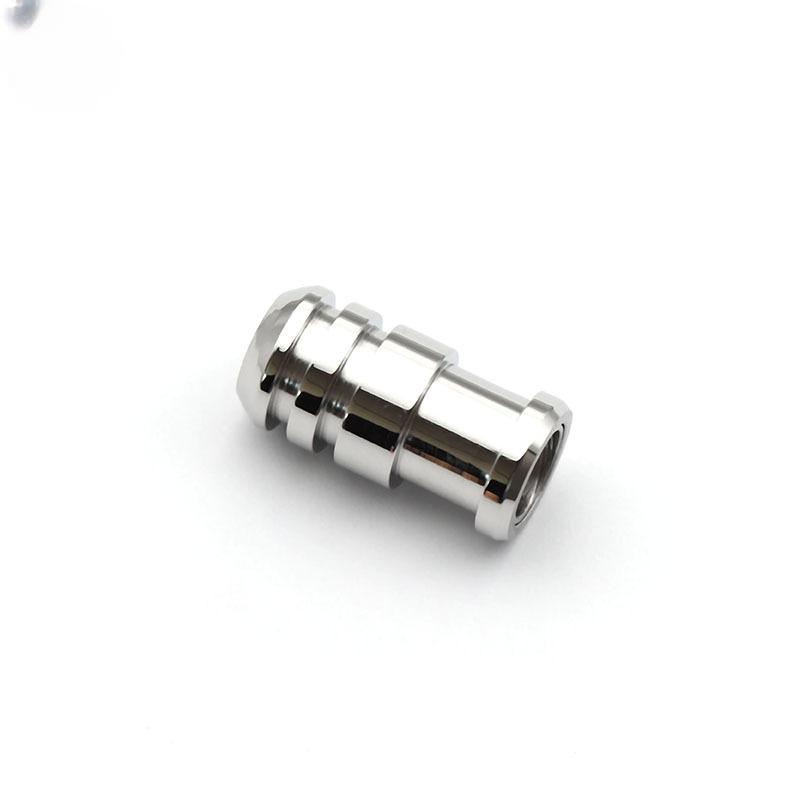 

5Pcs/Lot Stainless Steel Buckle Titanium Steel Pagoda Leather Rope Bracelet Magnet Clasp DIY Jewelry Making hole 6mm серебряный