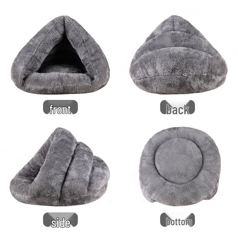 Winter Warm Semi-Enclosed Coral Fleece Pet Bed