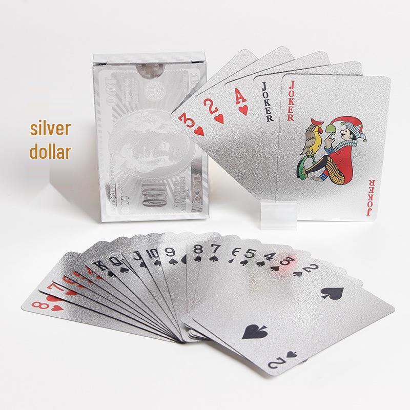 High-Grade Gold Foil Durable PVC Waterproof Poker Cards for Party Games