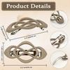 Stylish Hollow Metal Hair Clips with Crossed Ponytail and Half-Up Spring Hairpins In Gift Box