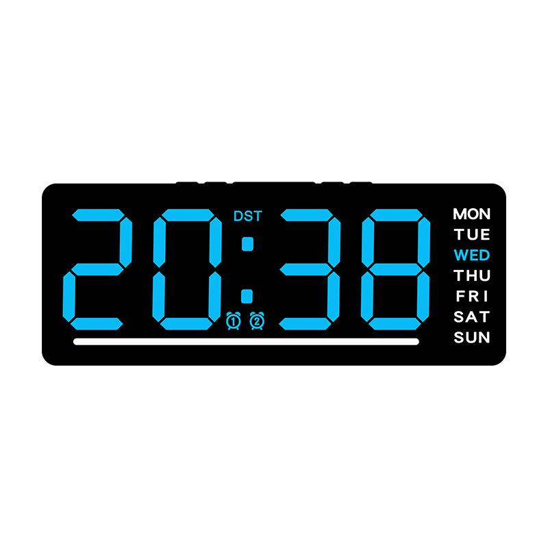 Digital LED Alarm Clock Date TEMP Brightness Adjustment Electronic Clock Kids Bedside Mute Snooze Clock 12/24H USB Powered