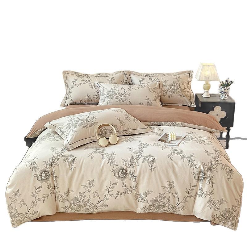 Szczotkowana Czysta Bawełna Antybakteryjna Zimowy Komplet Pościeli - 4-częściowy do Sypialni Głównej