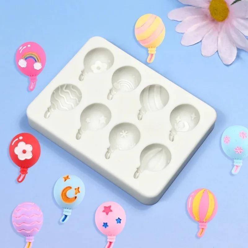 2Pcs Lollipop Chocolate Molds Small Oval Balloon Shape Silicone Cake DIY Decorating Fondant Candy Moulds Baking Tools Bakeware