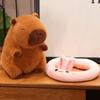 22cm Creative Cosplay Capybara Plush Doll Chick Unicorn Rabbit Animal Swimming Ring Capybara Plush Toy Home Decor Gift For Kids