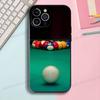 Sport Billard Schwarz Matt Handyhülle Für IPhone 17,16,15,14,13,12,13,12 Pro Max Plus XS Silikon Weiche Rückseite