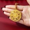 Vietnam Heritage Eight Treasures Compass Necklace – Hollow Fu Character Round Pendant, Long-Lasting Color Jewelry