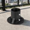 Steel Post Anchor Base Heavy-Duty Hardware Reinforced for Light Poles, Flagpoles
