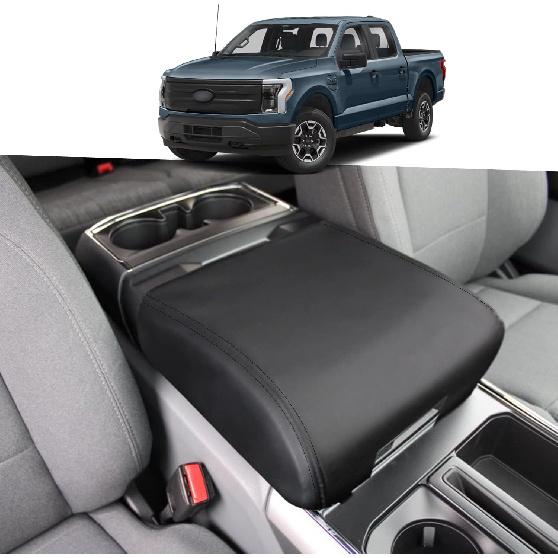 Center Console Armrest Box Cover Anti-Scratch Leather Auto Central Armrest Protector Pad Interior Decoration Accessories for F150 F-150 2021 2022
