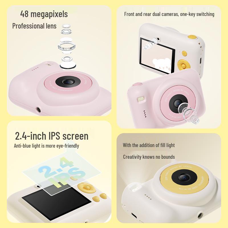 GEEKPAPA A6 Kids' Digital Camera: Trendy Toy Design, High-Quality Pixels, Perfect for Students and As a Birthday Gift.