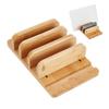 1set Bamboo Desktop Book Stands Rectangle BurlyWood 250x160x64mm