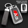 2026 Hot Zinc Alloy Leather Car Remote Control Key Case Cover Holder Shell For Qaz1 A3 8P 8V 8L S3 RS3 Custom LOGO Protected Keychain Bag