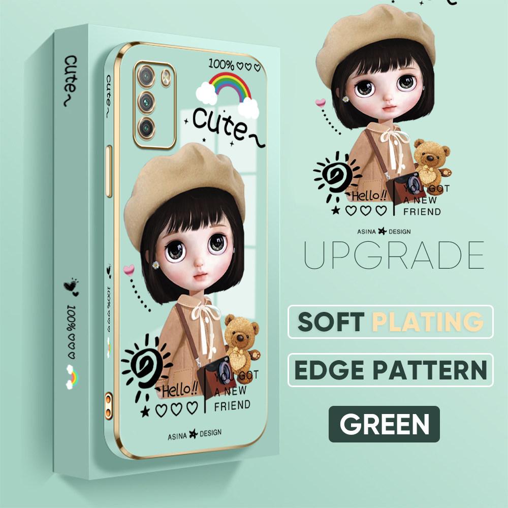 Colorful Printing Patterns Square Edge Pattern Casing Plated Phone Shell Luxury Plating Soft Phone Case for Huawei Honor Xiaomi Redmi