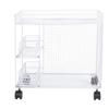 Mobile Storage Rack Breathable Space Saving Kitchen   with 360 Degrees  Rotating Lockable Wheels Pull Out Baskets for Bowls Dishes