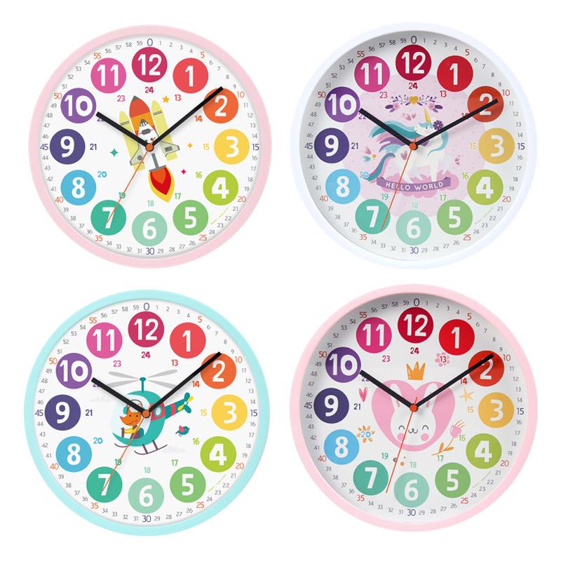 10-Inch Children's Educational Silent Wall Clock - Teaching & Learning Toy