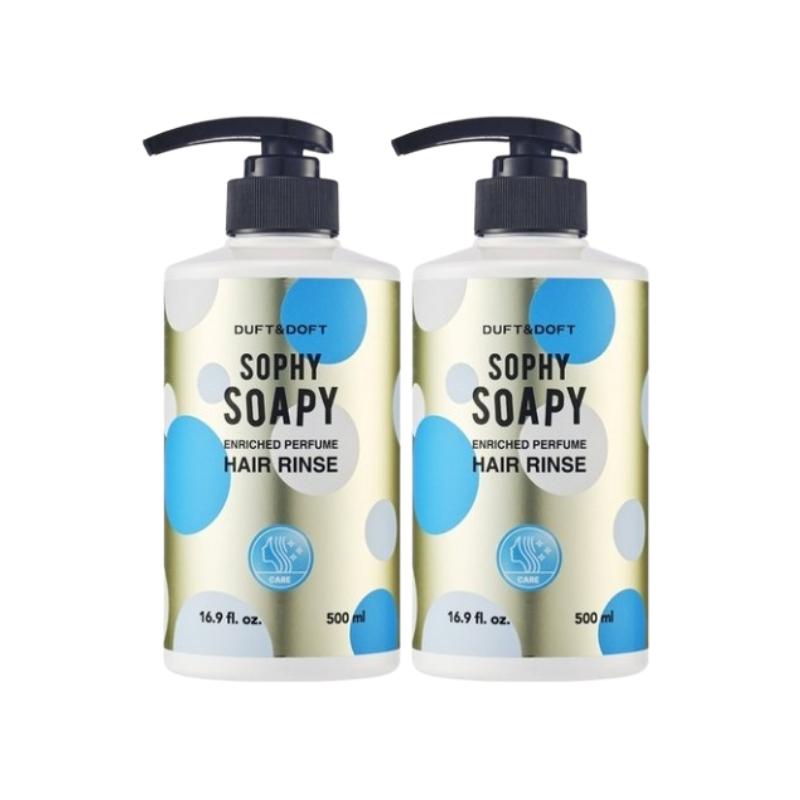 DUFT&DOFT Enriched Perfumed Hair Rinse Sophy Soapy 500ml | Anti-Static Conditioning Care | Silky Shine & Musk Soap Fragrance